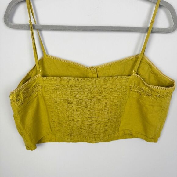FREE PEOPLE | Fixed on a Feeling Embroidered Green Crop Top Women’s Size X-Large - Picture 8 of 12